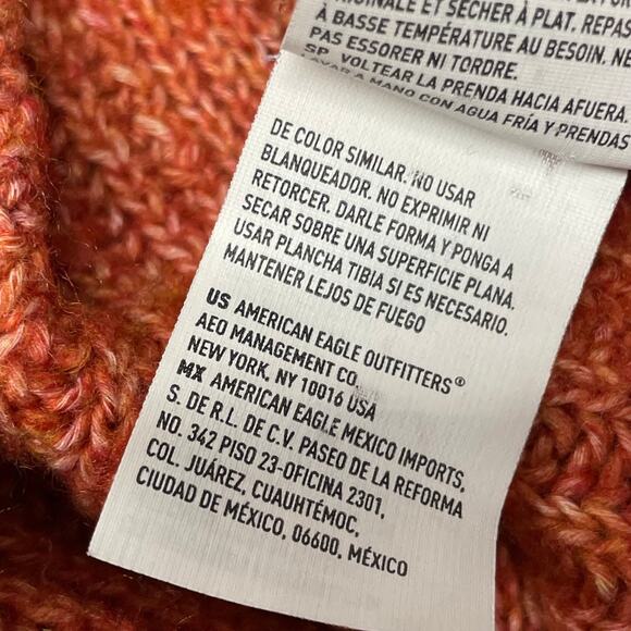 American Eagle Knit Poncho Komono Wrap Shawl Cardigan Sweater Fringe Size OS - Picture 12 of 12